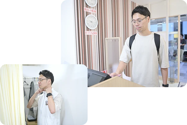 出勤・準備スタート